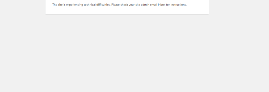 site is experiencing technical difficulties